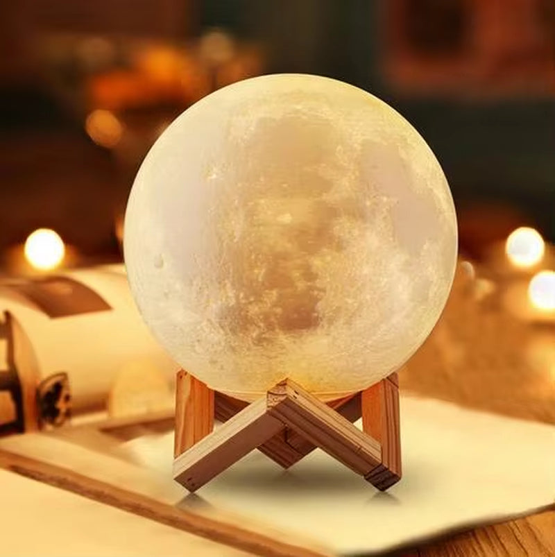 LED Night Light 3D Print Moon Lamp Rechargeable Color Change 3D Light Touch Moon Lamp Children'S Lights Night Lamps Dropshipping